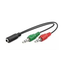 MİKROFON KULAKLIK KABLO 2M/F 20CM ÇEVİRİCİ