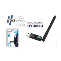 W-7 ANTENLİ USB WİFİ UYDU ALICI+PC