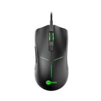 LENOVO Lecoo MS109 Kablolu RGB LED Aydınlatmalı 6400 DPI 8 Makro Tuşlu Oyuncu Mouse Siyah