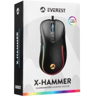 Everest SM-G58 X-HAMMER Usb Black 7D Optical 7200dpi LED Illuminated Gaming Mouse
