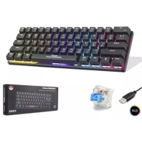 Hadron G509B Kablolu Oyuncu Mini Klavye Mekanik Blue Switch Rgb Q Siyah