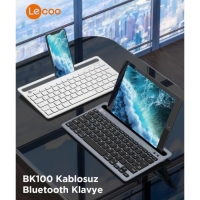 Lenovo Lecoo BK100 Kablosuz Bluetooth Çoklu Cihaz ile Uyumlu Şarj Edilebilir Türkçe Q Klavye