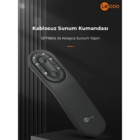 Lenovo Lecoo SPT9604 Kablosuz 2.4 Ghz USB Alıcılı Lazer Presenter Sunum Kumandası