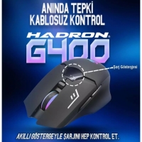 G400 Gaming Bluetooth Kablosuz Mouse Type-C Şarjlı + Led Ekran 1600Dpi Rgb Oyuncu Sessiz Mouse