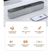 Lenovo Lecoo DS108 Kablosuz Bluetooth 10W Soundbar Taşınabilir Stereo Hoparlör