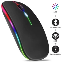 PG-9009 ŞARJLI WIRELESS + BLUETOOTH MOUSE LED IŞIKLI