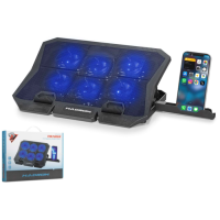 HDX4254 Laptop Soğutucu 6 Fan LED Telefon Standlı