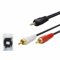 AUX TO 2RCA KABLO 1.5MT SARI UÇ